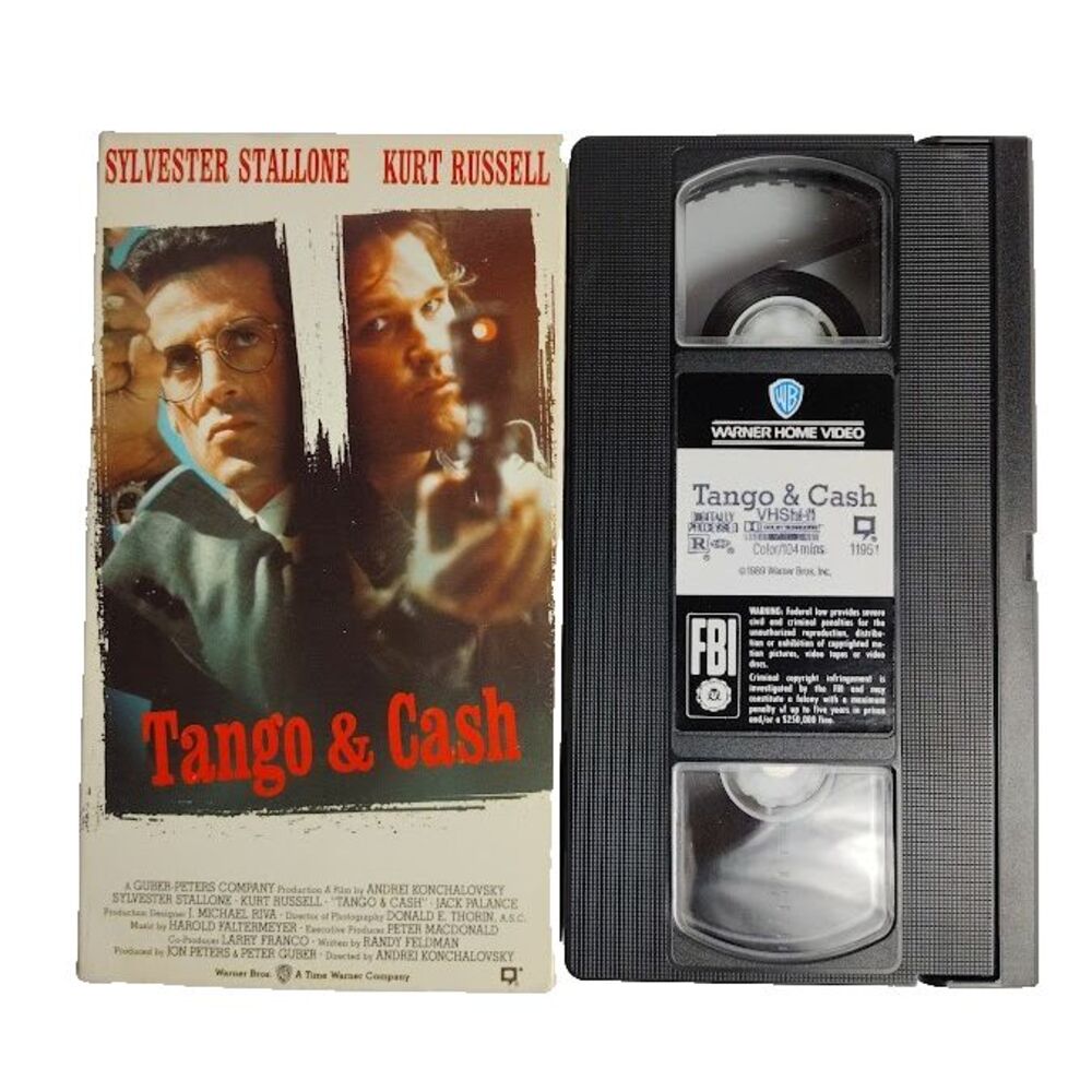 Tango & Cash VHS Action Adventure R Movie Kurt Russell Sylvester Stallone 1991